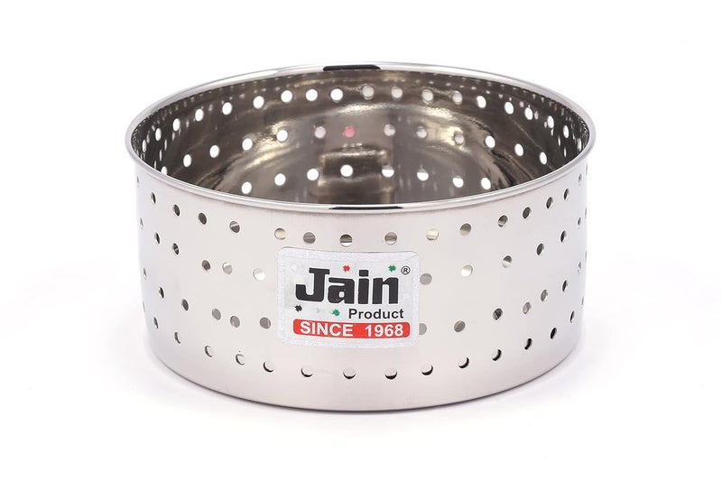 JAIN Stainless Steel Paneer and Tofu Maker Round Press Mould Strainer with Top Press Lid - 800 ML - Image 1