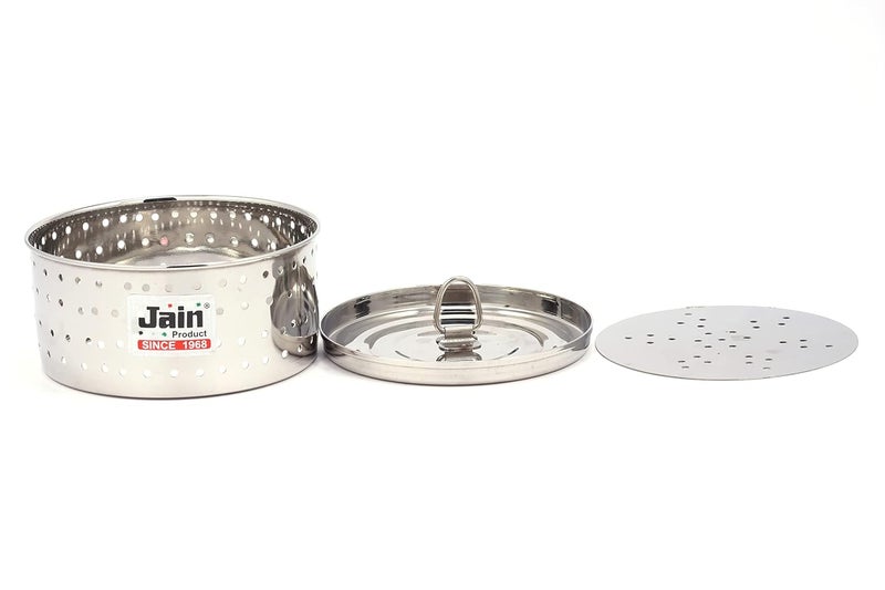 JAIN Stainless Steel Paneer and Tofu Maker Round Press Mould Strainer with Top Press Lid - 800 ML - Image 2