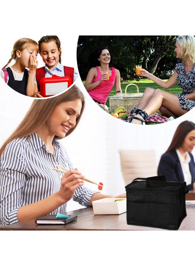 Nuogo Nuogo 15 Pack Insulated Lunch Bags Bulk, Reusable Cooler Boxes, Leakproof Lunch Boxes Set, Waterproof Thermal Coolers, Insulated Beverage Bag for Women Men Work School Picnic Beach(Black)  - Image 5
