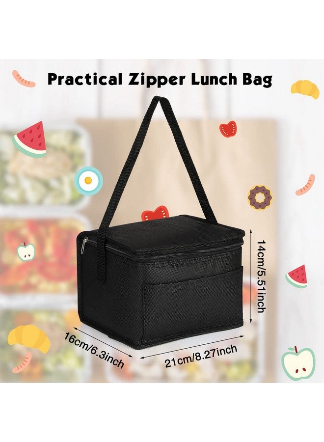 Nuogo Nuogo 15 Pack Insulated Lunch Bags Bulk, Reusable Cooler Boxes, Leakproof Lunch Boxes Set, Waterproof Thermal Coolers, Insulated Beverage Bag for Women Men Work School Picnic Beach(Black)  - Image 4