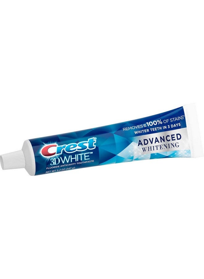 Crest 3D White Advanced Whitening Toothpaste 5.2 Oz (Pack Of 5) - Image 3