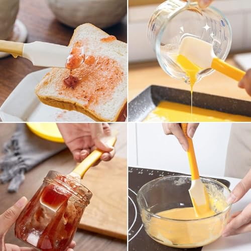 DHRUSIMI 2 Pcs Multi-Purpose Silicone Jam Spreader Spatula with Can Opener End for Jar, Peanut Butter Jelly, Chocolate Spreader Mixing Scraper, Spread with Clean Hands by Simple Spreading (Pack of 2) - Image 5