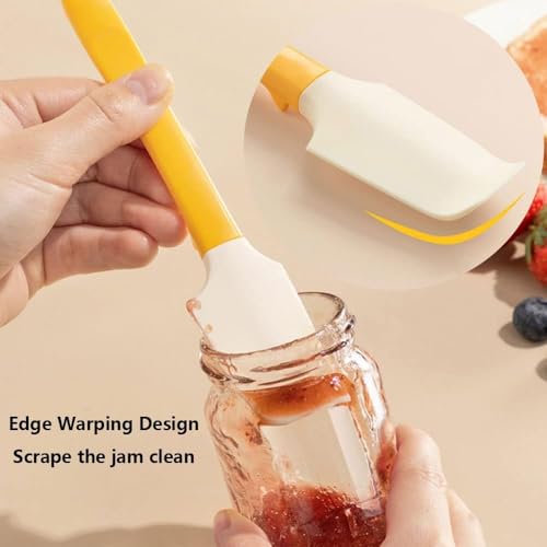 DHRUSIMI 2 Pcs Multi-Purpose Silicone Jam Spreader Spatula with Can Opener End for Jar, Peanut Butter Jelly, Chocolate Spreader Mixing Scraper, Spread with Clean Hands by Simple Spreading (Pack of 2) - Image 3