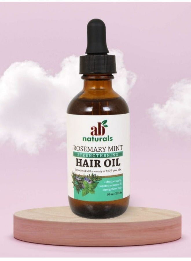 إيه بي ناتشورالز زيت إكليل الجبل للشعر بالنعناع 60 مل - Image 1