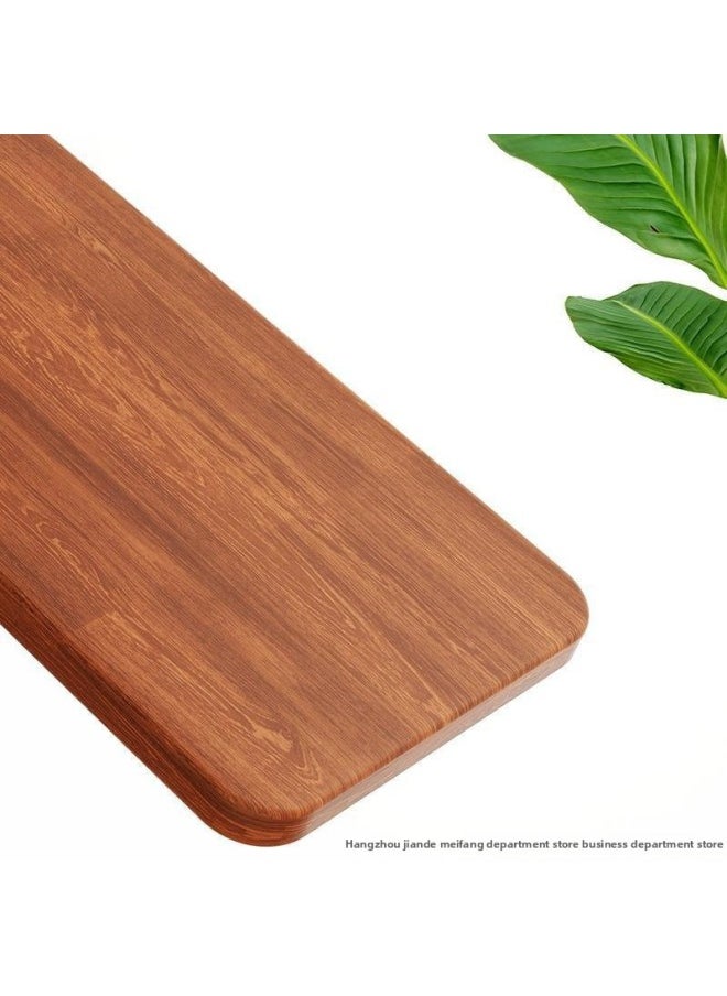 Desktop Extension Hand Support Computer Desk Desk Side Table Board Bracket Keyboard Dormitory Station Board Widened Folding Extension-Pattern:Black Bracket + Log 40*20*1.2  - Image 3