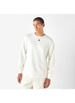 Iconic Iconic Textured Sweatshirt with Long Sleeves  - Image 1