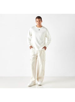 Iconic Iconic Textured Sweatshirt with Long Sleeves  - Image 2