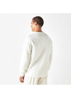 Iconic Iconic Textured Sweatshirt with Long Sleeves  - Image 3