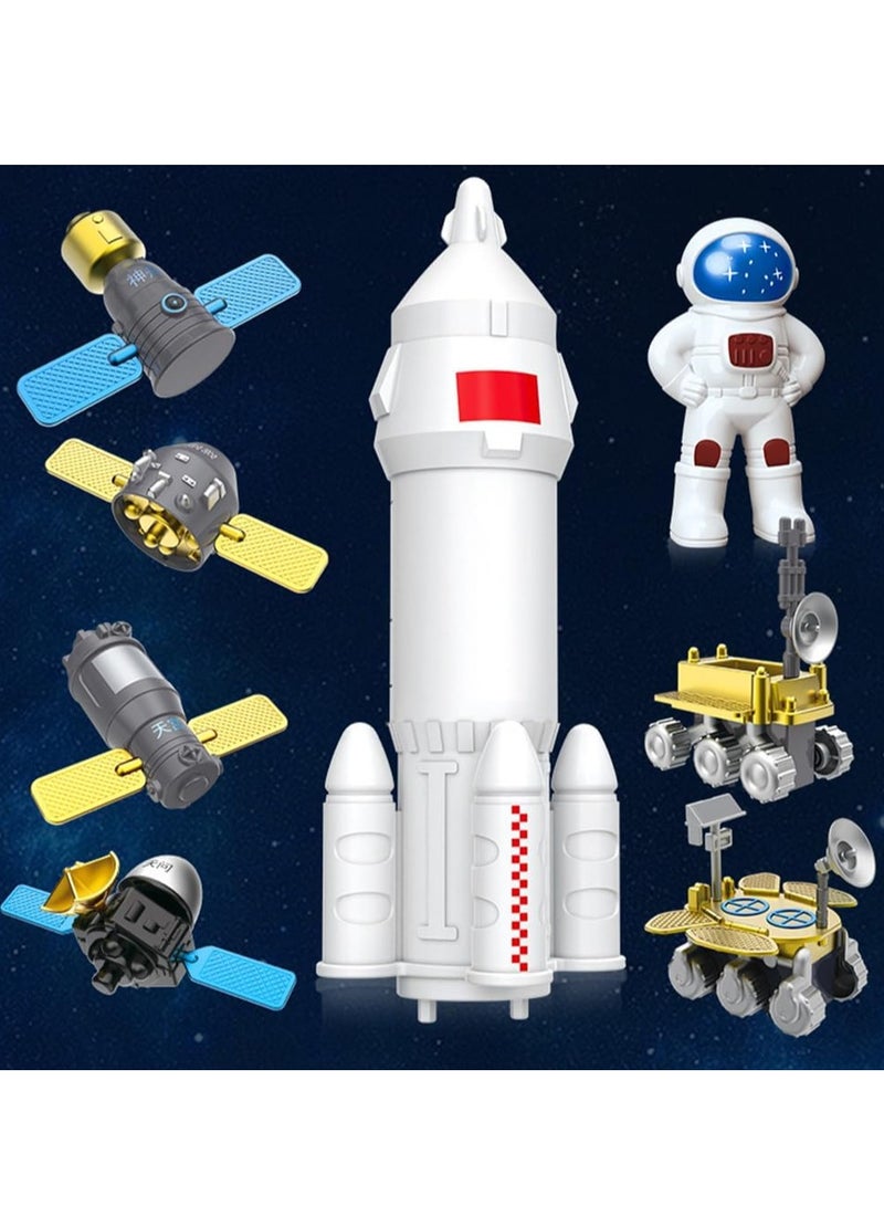 ممز بلانيت العاب اطفال بازل كهربائيه ، مجموعة بناء صاروخ فضائي كهربائي يمكنك تركيبها بنفسك مع الموسيقى والضوء، العاب تعليمية مبتكرة للكريسماس وعيد الميلاد، هدايا العاب للاطفال الصغار , العاب اولاد والعاب بنات - لعبة فضاء للأطفال -مكعبات بناء - لعبة صاروخ_ هديه للاطفال_ لعبه تسليه للطفال.  - Image 4