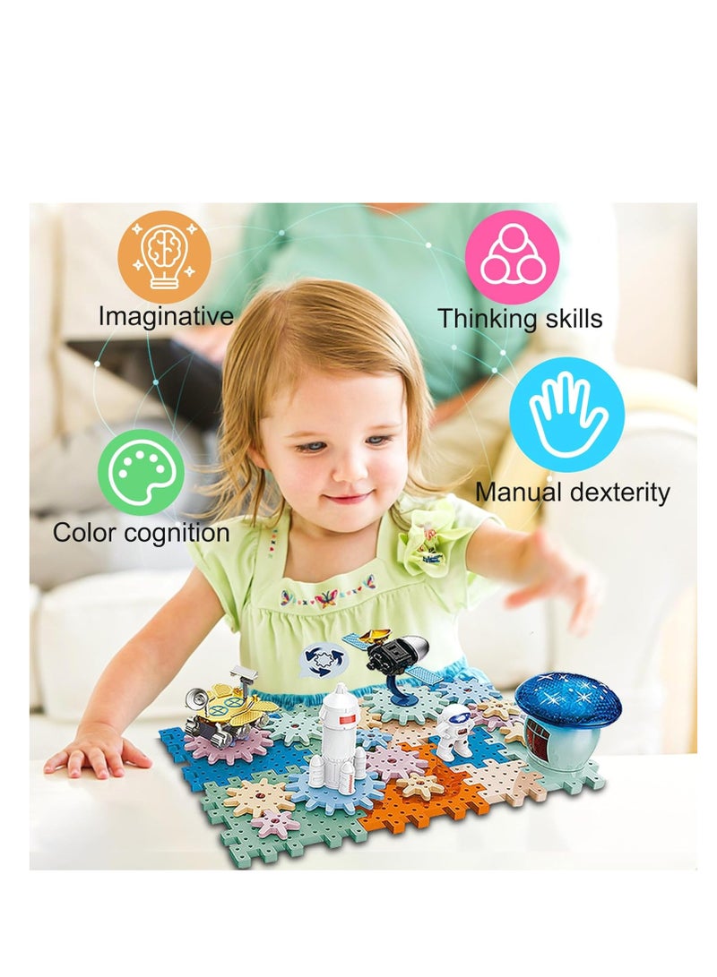 ممز بلانيت العاب اطفال بازل كهربائيه ، مجموعة بناء صاروخ فضائي كهربائي يمكنك تركيبها بنفسك مع الموسيقى والضوء، العاب تعليمية مبتكرة للكريسماس وعيد الميلاد، هدايا العاب للاطفال الصغار , العاب اولاد والعاب بنات - لعبة فضاء للأطفال -مكعبات بناء - لعبة صاروخ_ هديه للاطفال_ لعبه تسليه للطفال.  - Image 5