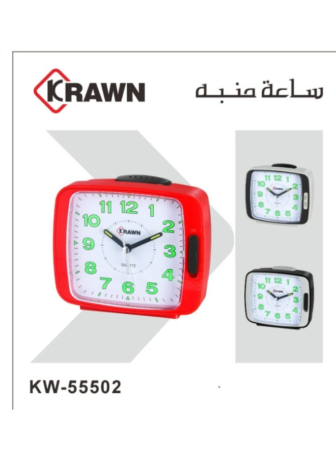 ساعة منبه كوارتز مع جرس متعدد الألوان