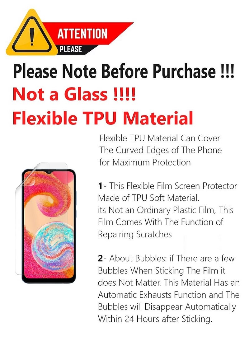 Unipha Flexible TPU Screen Protector Designed For Samsung Galaxy A04e Clear HD Self Healing Unbreakable Film - Image 2