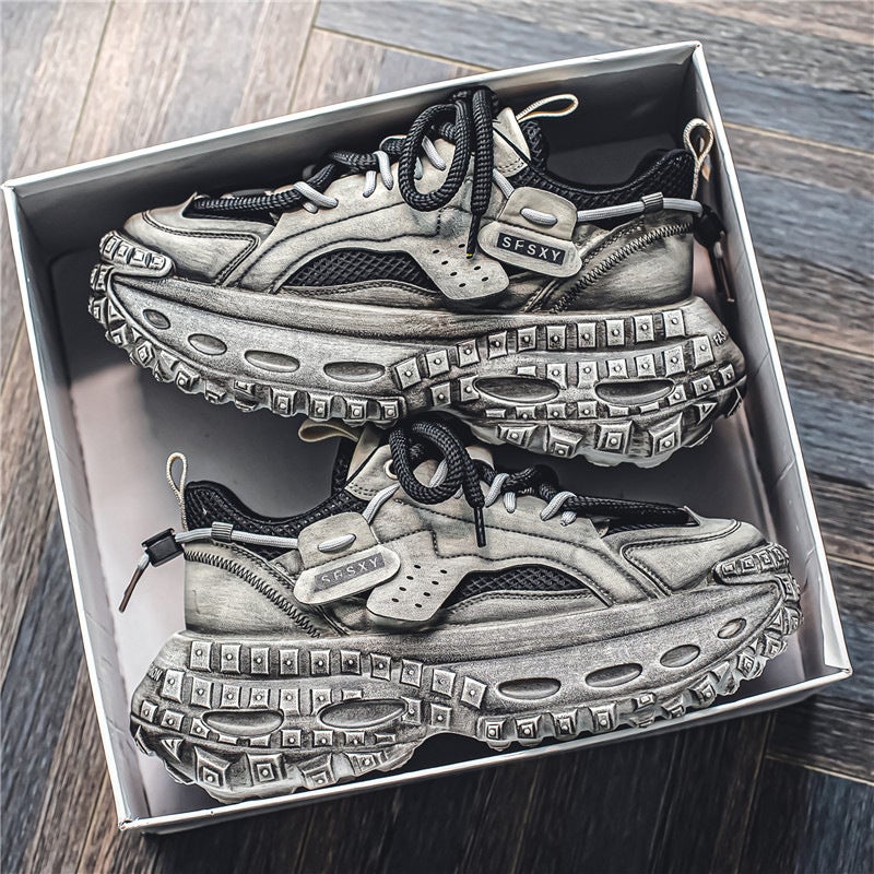 Light Luxury Trendy Brand Men'S Shoes Spring And Sports Casual Shoes Men'S Mesh Breathable Torre Shoes Thick Sole Increased Dirty Shoes - Image 5
