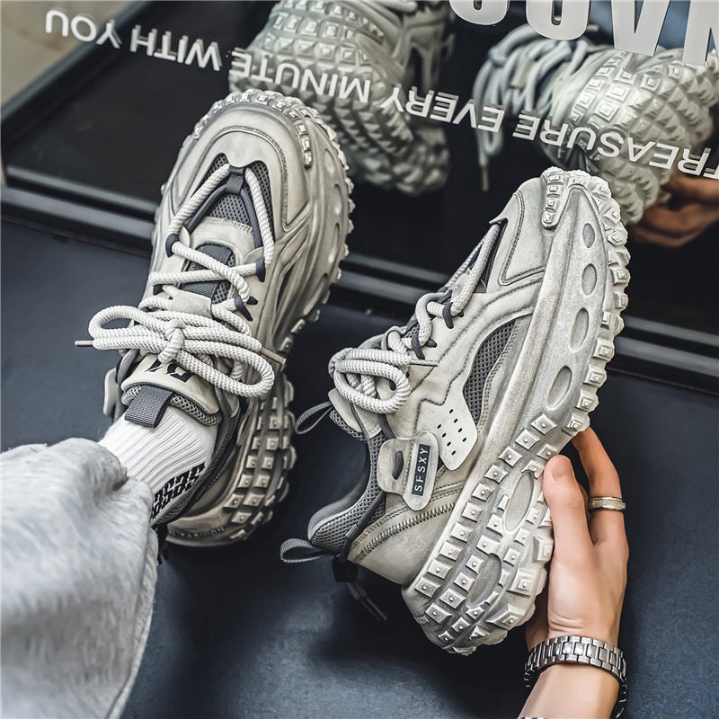 Light Luxury Trendy Brand Men'S Shoes Spring And Sports Casual Shoes Men'S Mesh Breathable Torre Shoes Thick Sole Increased Dirty Shoes - Image 1