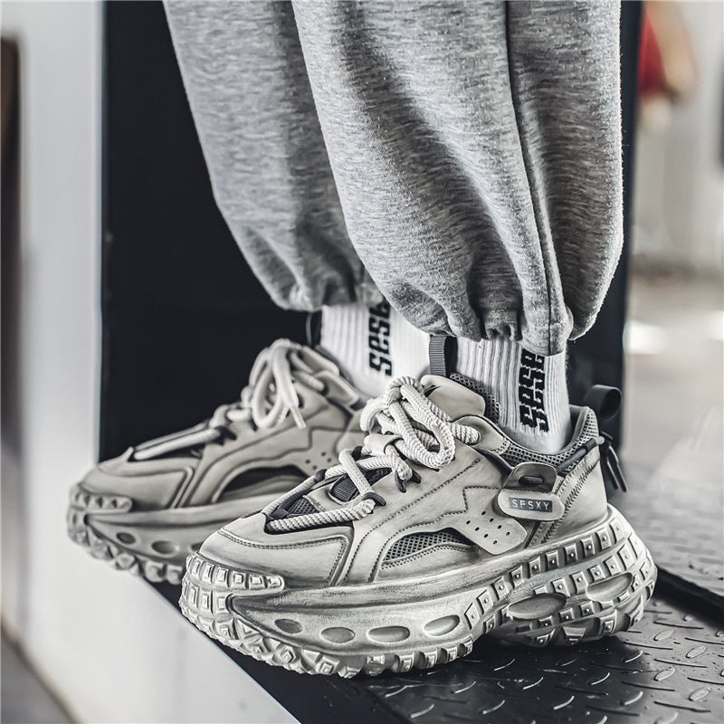 Light Luxury Trendy Brand Men'S Shoes Spring And Sports Casual Shoes Men'S Mesh Breathable Torre Shoes Thick Sole Increased Dirty Shoes - Image 3