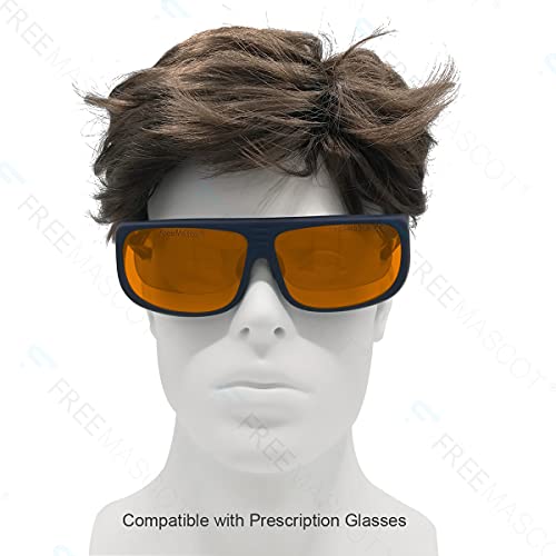 FreeMascot OD 6+ 190nm-490nm Wavelength UV light/Anti Blue Light Blocking Safety Glasses for 405nm, 445nm, 450nm,473nm Laser (Fit-over Frame 5) - Image 5