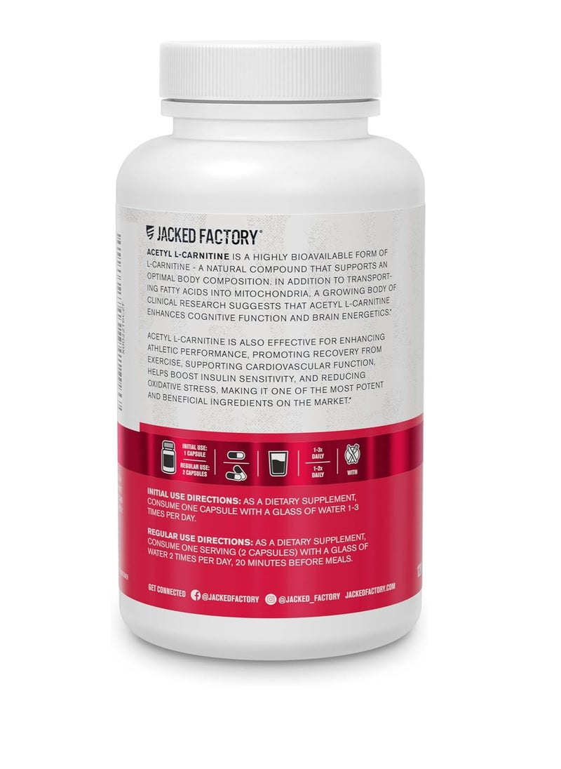 Jacked Factory - Acetyl L-Carnitine 120 Capsules - Image 1