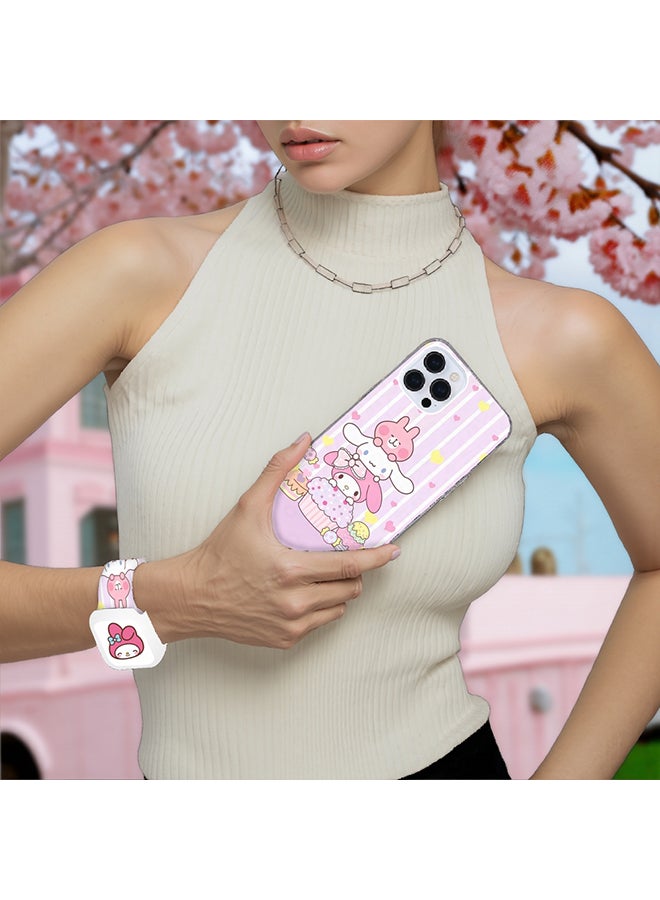 New Trendy Apple Watch Band & iPhone Case Combo | Playful Gym-to-Office Style | Anti-Fade | Fits iPhone 12/13/14/15/16 & iWatch Series 10/9/8/7/6/5/4/3/2/1/SE/Ultra/Hermès