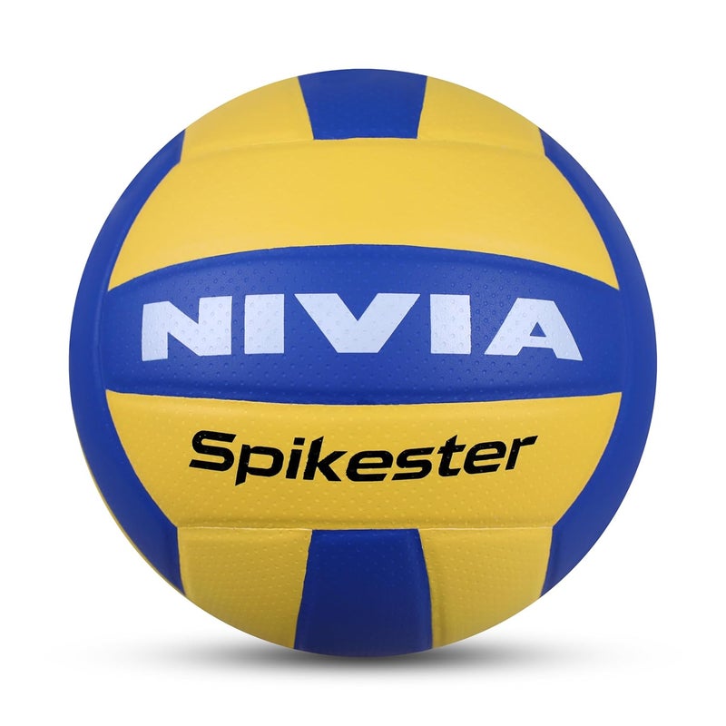Nivia Spikester Volleyball - Yellow & Blue - Image 1
