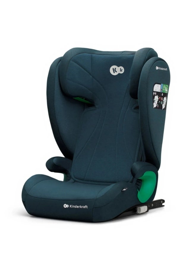 Kinderkraft  - Baby Car Seat Junior Fix 2 (i-Size 100-150 cm) - Harbor Blue - Image 1
