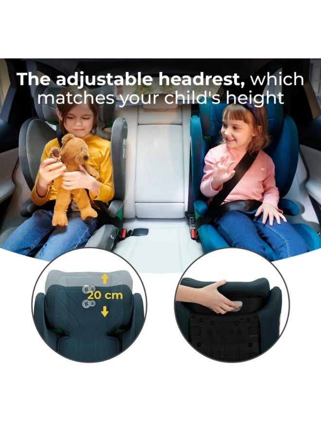 Kinderkraft  - Baby Car Seat Junior Fix 2 (i-Size 100-150 cm) - Harbor Blue - Image 4