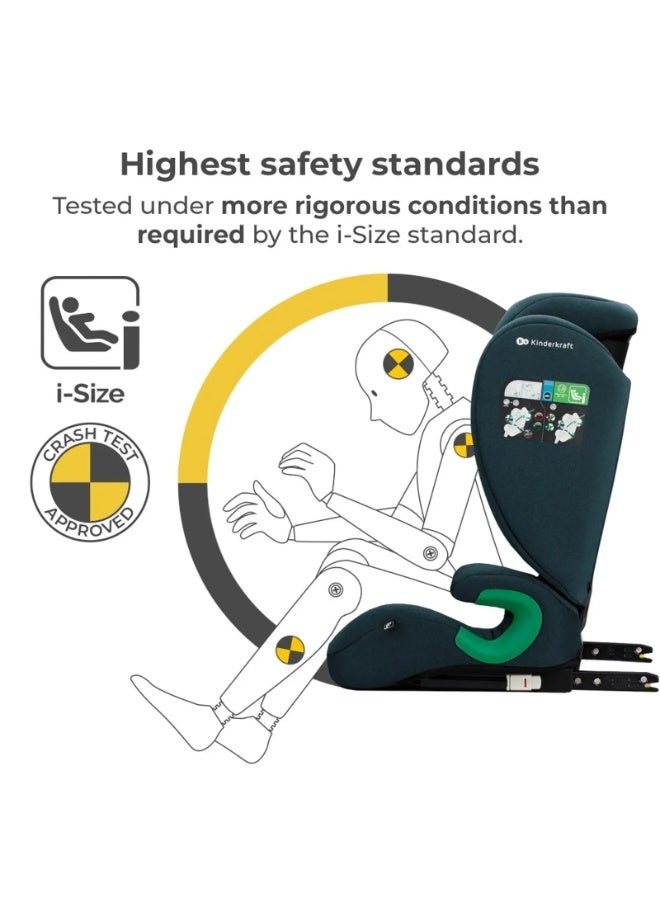 Kinderkraft  - Baby Car Seat Junior Fix 2 (i-Size 100-150 cm) - Harbor Blue - Image 2