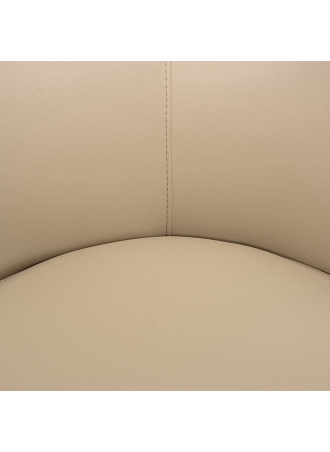 AL HUZAIFA FURNITURE Teddy Dining Chair In Recycle Leather Metal Frame In Brass Finish  - Image 5
