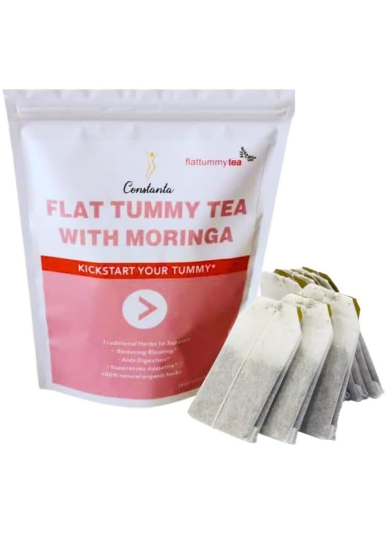 CONSTANTA - Flat Tummy Tea with Moringa, Ultimate Solution for Weight Loss, Body Slimming, Bloat Reduction, Digestive Support, and Appetite Suppression - Image 1