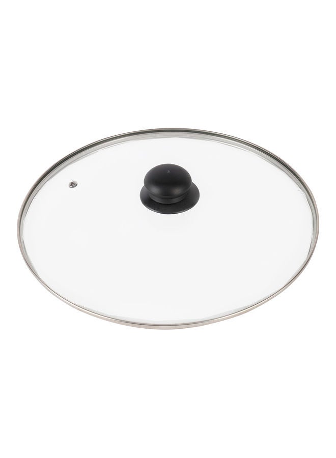 Royalford 30 CM Tempered Glass Lid With Bakelite Knob- RF11728 3.8 MM Thickness, Transparent Lid With Stainless Steel Frame Equipped With Steam Release Vent Transparent 30 cmcm - Image 3