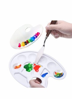 Excefore Paint Mixing Scraper, 5 pcs Stainless Steel Spatula Set Oil Paint Palette Knife Shovels Painting Mixing Tool with Wooden Handle Art Supplies Professional Tools  - Image 2