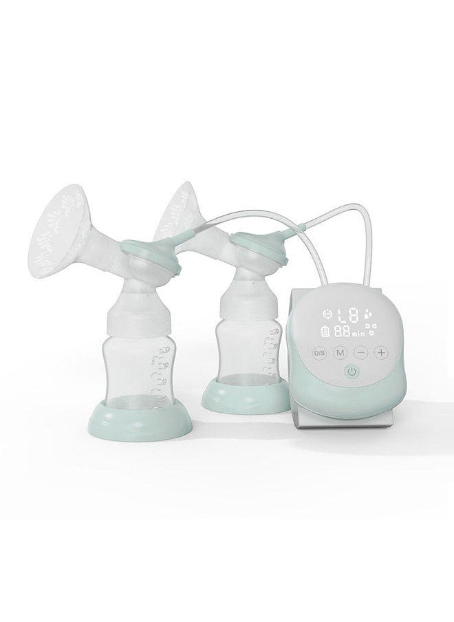 Generic - Double Electric Breast Pump Hands Free Breast Pump for Breastfeeding 2 Modes & Adjustable Levels Low Noise Anti-Backflow Built-in Battery with 2pcs 150ml Milk Bottles - Image 1