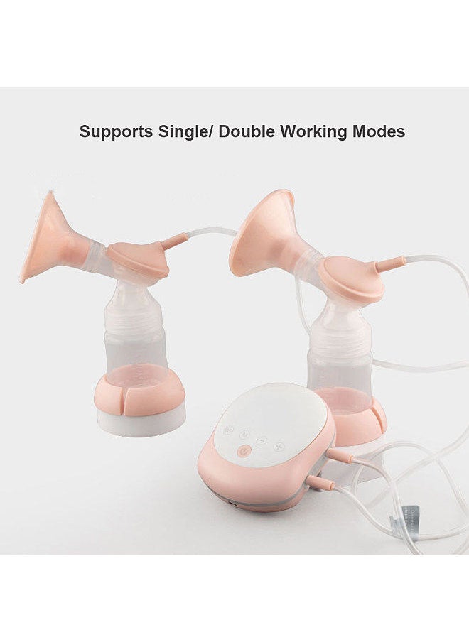 Generic - Double Electric Breast Pump Hands Free Breast Pump for Breastfeeding 2 Modes & Adjustable Levels Low Noise Anti-Backflow Built-in Battery with 2pcs 150ml Milk Bottles - Image 1