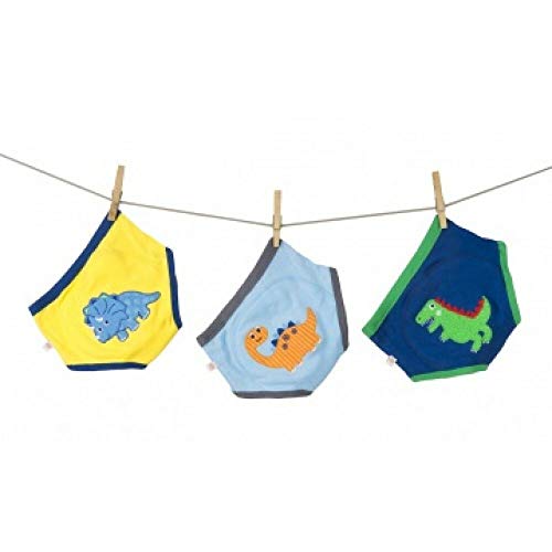 ZOOCCHINI Toddler 3-Pack Potty Training Pants - Soft Organic Cotton Underwear with Absorbent Padding and Fun Designs, Jurassic Pals, 3-4 Years - Image 1