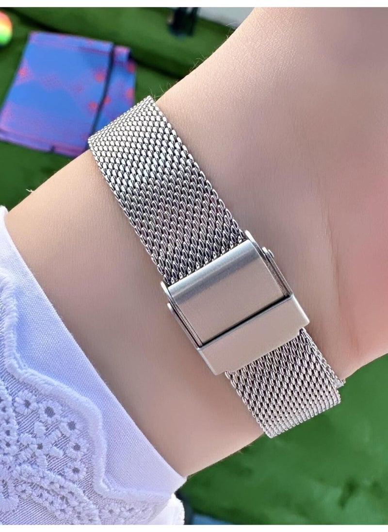 Ferrucci - Rectangular Women's Mesh Strap Wristwatch - Image 1