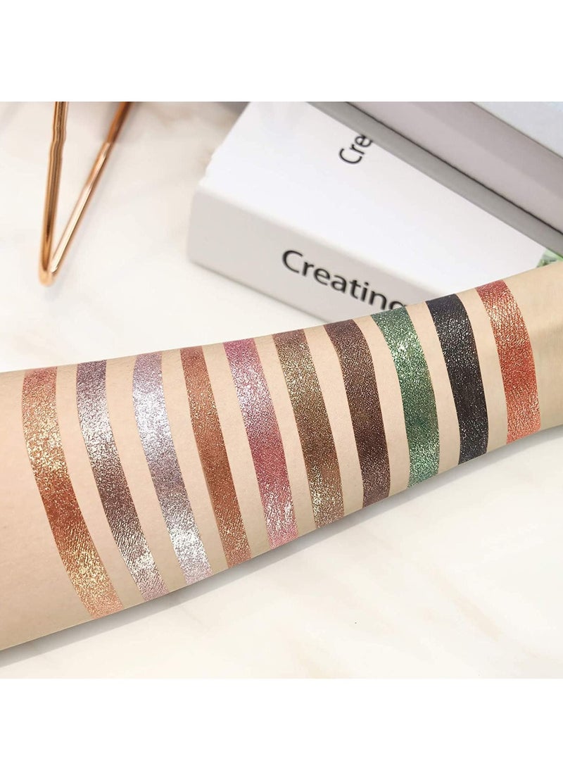 SYOSI Eyeshadow Palette Naked Sweatproof Makeup Set, Matte Glitter Pressed All Highly Pigmented Blending Powder, Natural Velvet Texture Eye Shadow Kit Perfect For Every Woman & Girl (10pcs) - Image 2