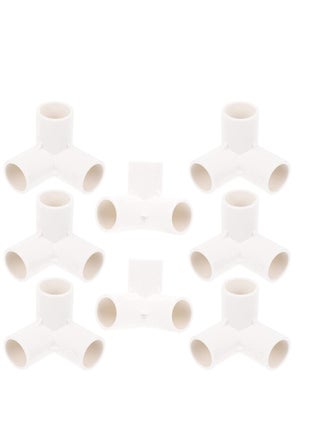 3 Way PVC Fitting Elbow 8Pcs Water Pipe Adapters Corner Connectors Accessories Connection Joints for DIY Shelf Garden Support Structure White - pzsku/Z444686017F4F6DDD2918Z/45/_/1704621018/bd24d7ee-a769-44c4-a7cd-0cabb36522ab
