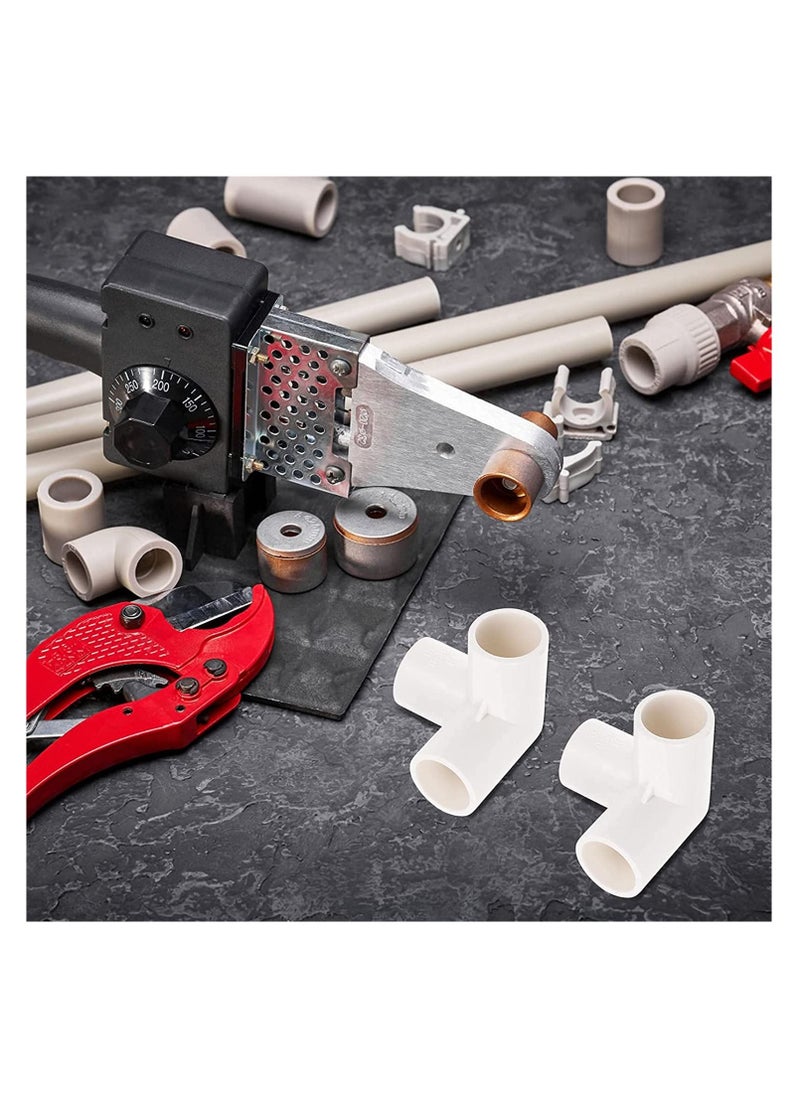 3 Way PVC Fitting Elbow 8Pcs Water Pipe Adapters Corner Connectors Accessories Connection Joints for DIY Shelf Garden Support Structure White