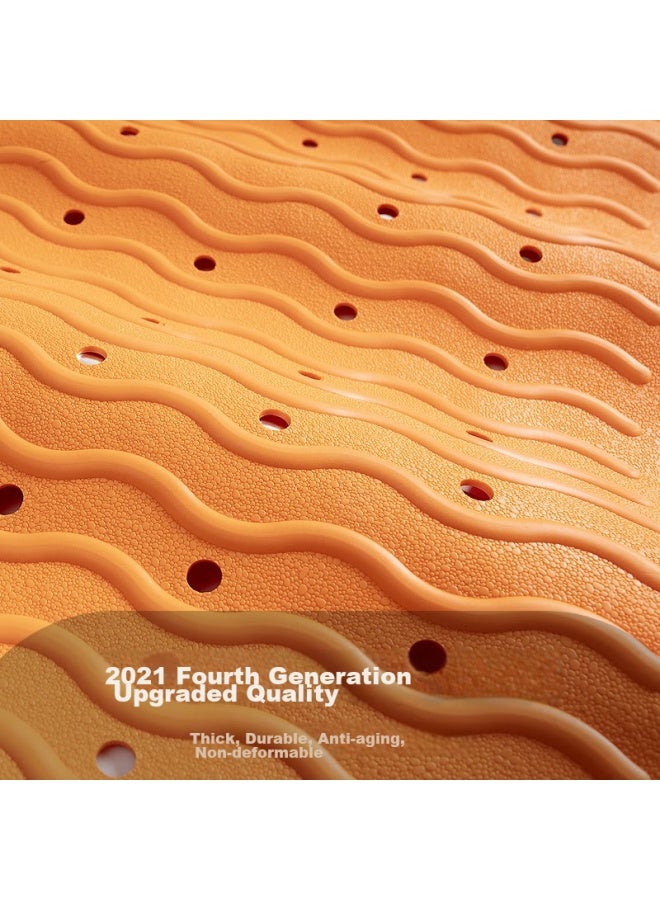 Ridder German Imported Bathroom Non-slip Mat, Foot Mat, Bathroom Floor Mat, Orange Hollow Design, 38*80cm - Image 3