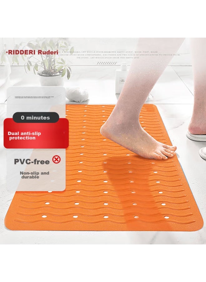 Ridder German Imported Bathroom Non-slip Mat, Foot Mat, Bathroom Floor Mat, Orange Hollow Design, 38*80cm - Image 1