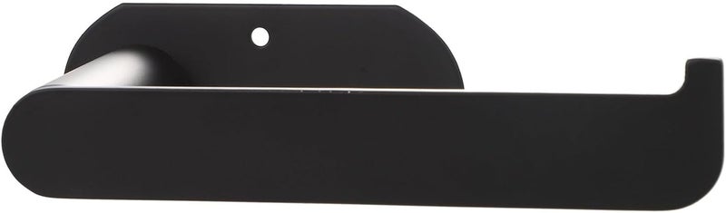 Multipurpose 304 Stainless Steel Toilet Paper Holder, No-Drill Bathroom Roll Paper Shelf, Black Adhesive Toilet Supplies Rack for Wall-Mounted Storage - Image 1