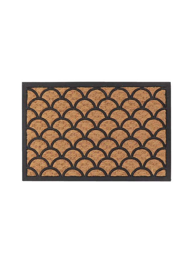 erorex Non-Slip Backing Attractive Design Sally Waves Door Mat Black and Brown 40 x 60cm 140181042
