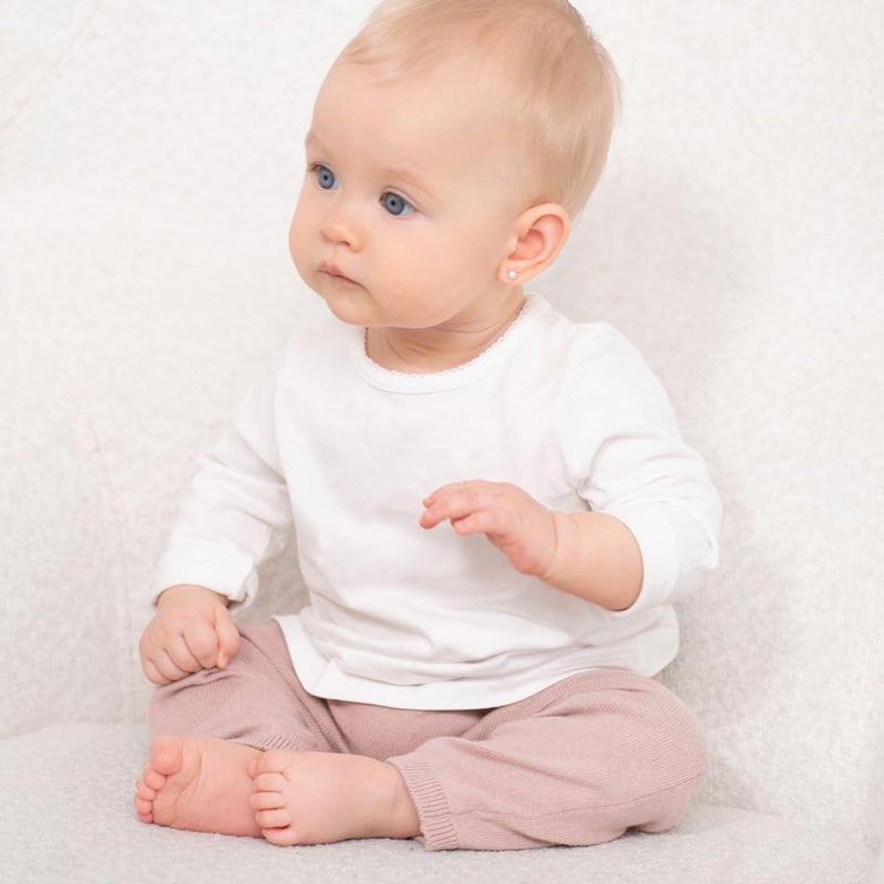 In Season Jewelry 925 Sterling Silver Classic 4mm Simulated Pearl Girl's Earrings with Safety Screw Backs - Screwback Toddler Earrings for Little Girls - Great Gift for Birthdays & Baptisms - Image 2