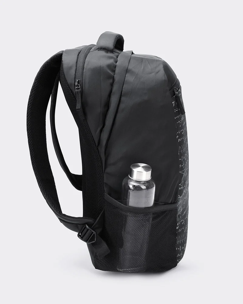 بيواكوف Unisex Black Formula Printed Laptop Backpack