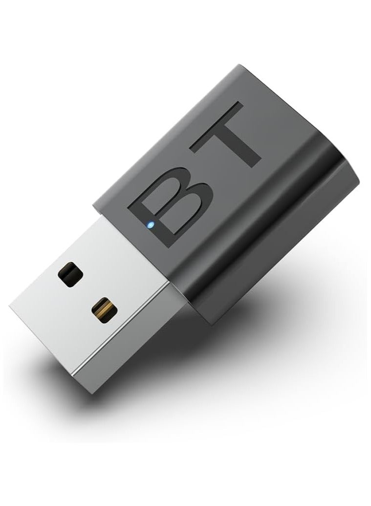 يو إس بي محول استقبال البلوتوث، 2 في 1 يو إس بي بلوتوث 5.00، محول الموسيقى اللاسلكي للسيارة استريو/النظام المنزلي، مكبرات الصوت المحمولة، بما في ذلك كابل 3.5 ملم - Image 1