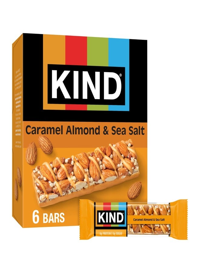 KIND Healthy Snack Bar, Caramel Almond & Sea Salt, 5g Sugar | 6g Protein, Gluten Free Bars, 1.4 OZ, (60 Bars) - Image 1