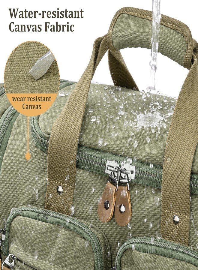 Gonex Canvas Duffle Bag for Travel, Expandable Water Resistant 50L Carry on Duffel Overnight Weekender Gym Bag with Wet Dry Separation Pocket & Suitcase Handle Sleeve, Army Green - Image 2