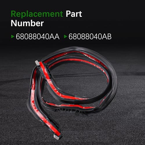 MINETPS 68088040AA Hard Top Roof Seal, Sunroof Rubber Strip Seal Fit for Jeep Wrangler JK Unlimited 2011-2016 w/ 4 Doors, Header Weatherstrip Seal Replace 68088040AB - Image 3