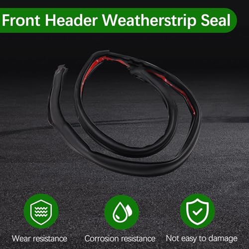 MINETPS 68088040AA Hard Top Roof Seal, Sunroof Rubber Strip Seal Fit for Jeep Wrangler JK Unlimited 2011-2016 w/ 4 Doors, Header Weatherstrip Seal Replace 68088040AB - Image 4