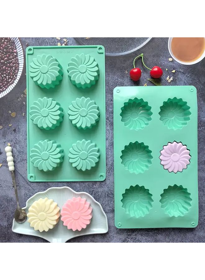 Pink Floral Silicone Cake Mold Oven Safe Soap Mold For Cakes Chocolates Desserts - Image 3