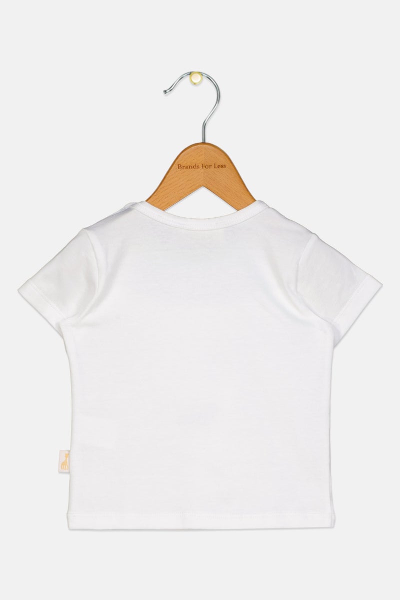 Sophie la girafe Toddlers Girl Short Sleeve Graphic Print Top, White - Image 2